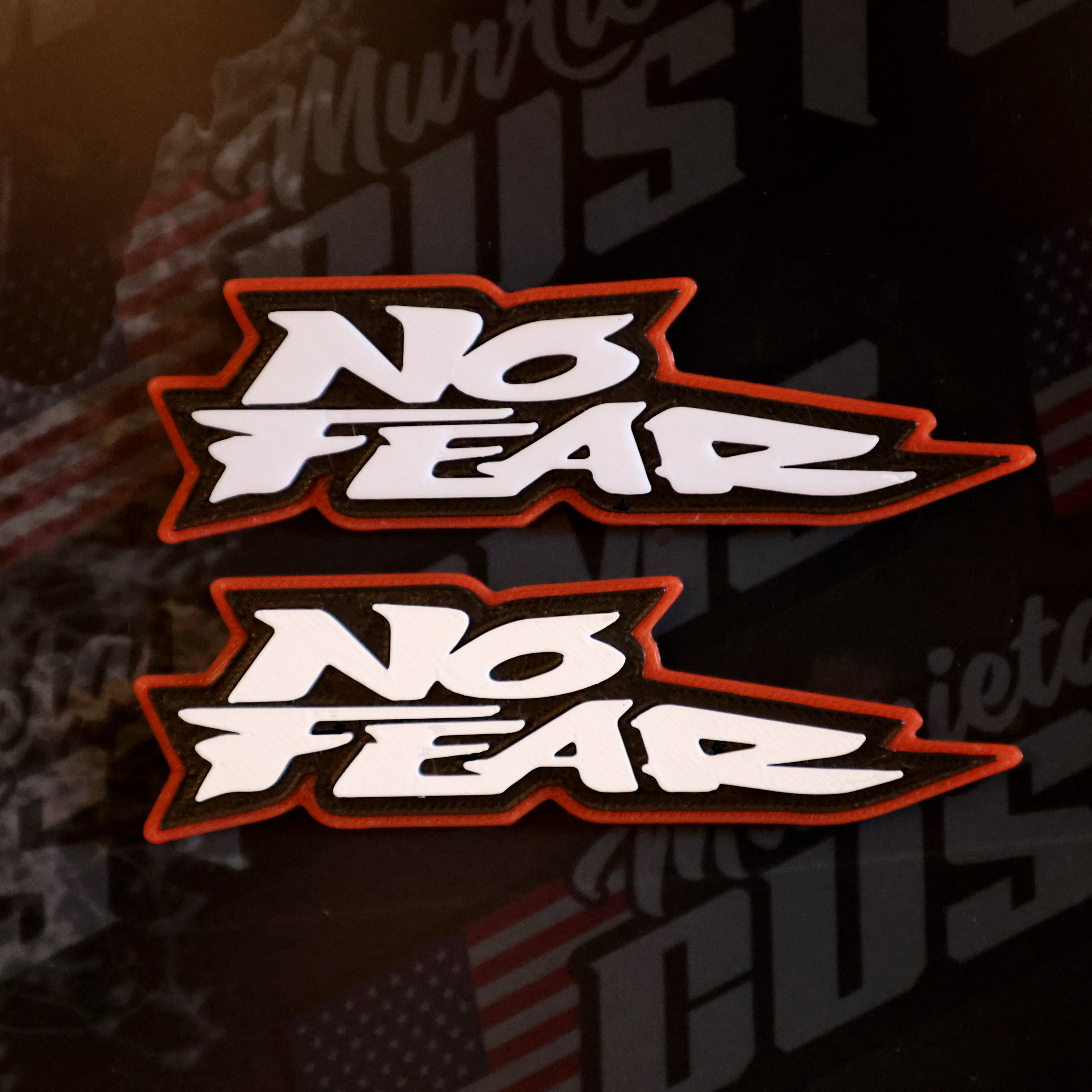 2 Pack No Fear Tank Badge